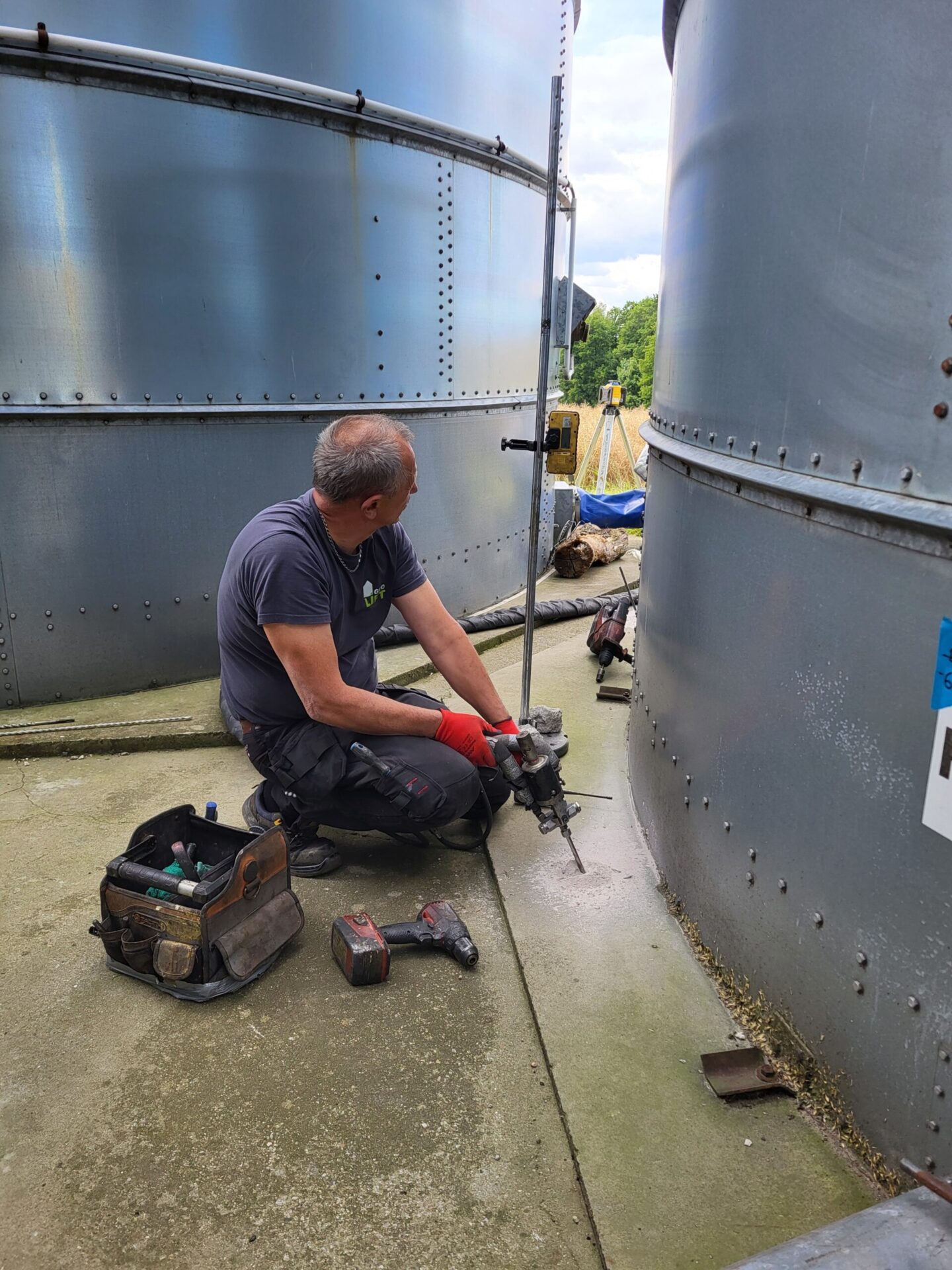 Ground improvement process at agricultural structures